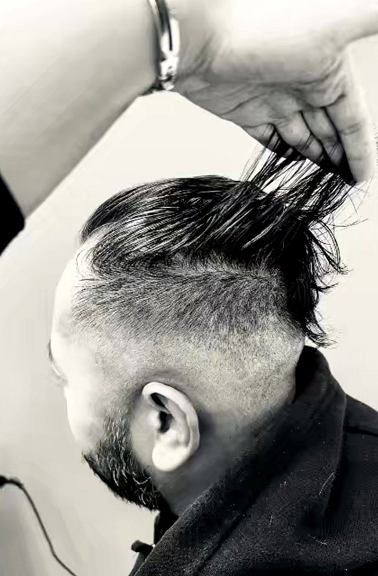 Men’s haircut, color, and style